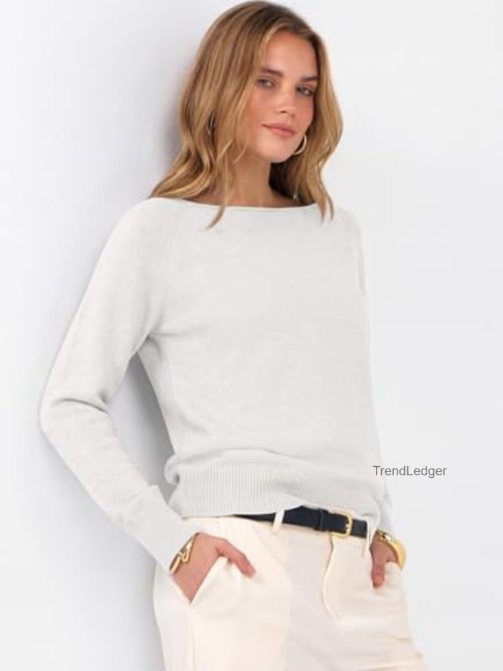 Long Sleeve Rolled Neck Casual Soft Lightweight Pullover Sweater Top - Picture 2 of 6